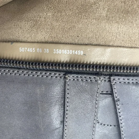 ECCO Sullivan Riding Boots  Gray‎ Leather Knee High Zip up Women's 38/ 7.5 - Picture 8 of 10